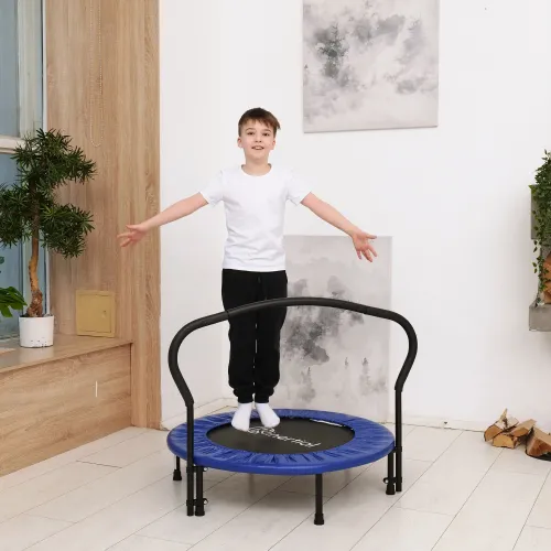 Батут с поручнем DFC JUMPFIT 36#039;#039; синий