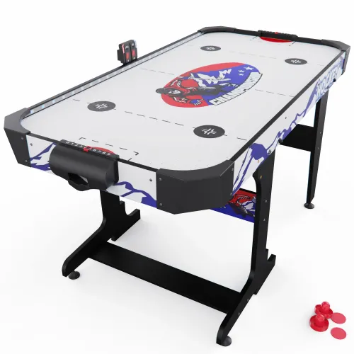 Игровой стол – аэрохоккей с подсветкой DFC Championship 53 135 х 65 см, складной, белый