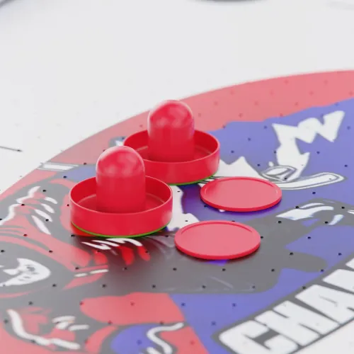 Игровой стол – аэрохоккей с подсветкой DFC Championship 53 135 х 65 см, складной, белый