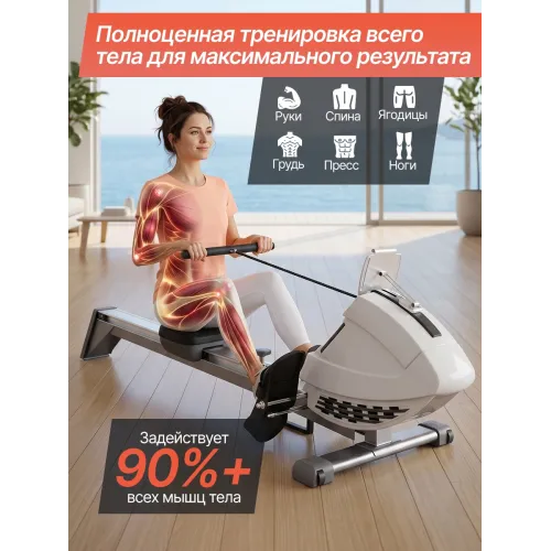 Гребной тренажер DFC SQ-RM901, магнитный