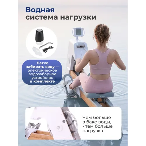 Гребной тренажер DFC YESOUL SQ-RM2002YL, водный