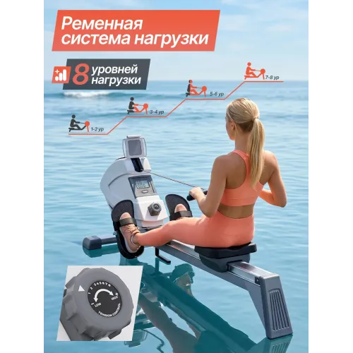 Гребной тренажер DFC SQ-RM901, магнитный