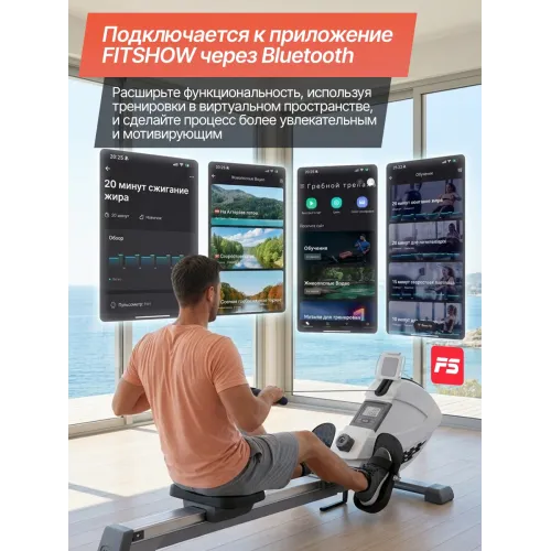 Гребной тренажер DFC SQ-RM901, магнитный