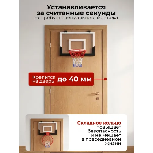 Баскетбольный щит DFC SPORTSOUL, 43,9 х 38,5 см, складной