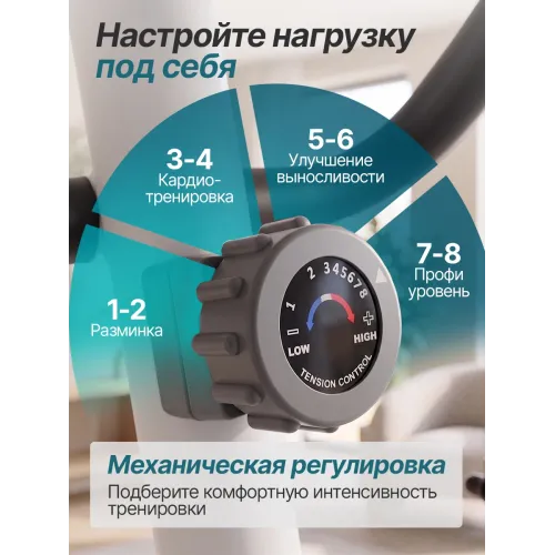 Эллиптический тренажер DFC MAXKARE ET-SJ2508W / магнитный, до 130 кг
