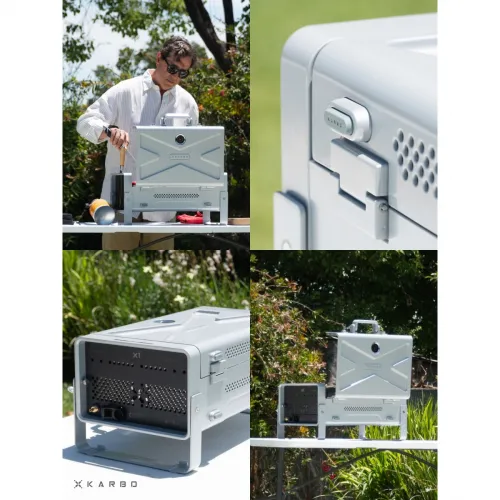Газовый гриль портативный Karbo Grill X1 Natural Grey