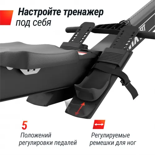 Гребной тренажер UNIX Fit Air аэромагнитный / Magnetic Rower-X черный
