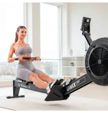 Гребной тренажер UNIX Fit  аэродинамическая нагрузка / Air Rower-X черный