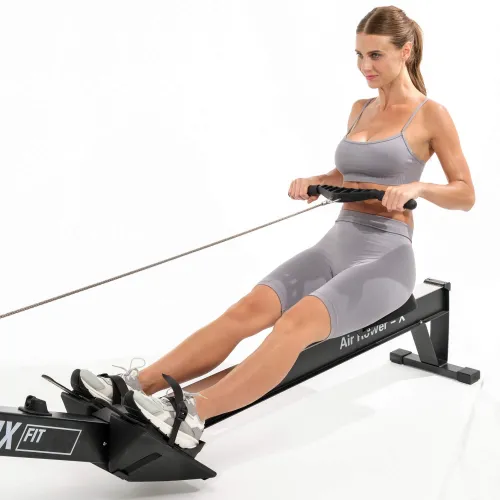 Гребной тренажер UNIX Fit  аэродинамическая нагрузка / Air Rower-X черный