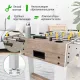 Игровой стол UNIX Line Футбол - Кикер (125х61 см) Grey Wood