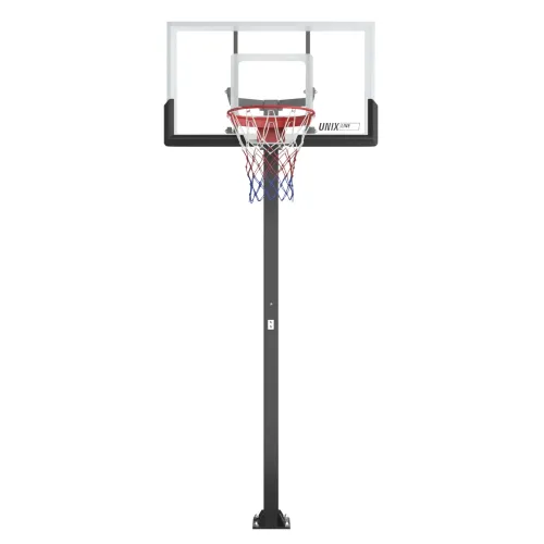 Баскетбольная стойка стационарная UNIX Line B-Stand-TG 54"x32" (140 х 80 см) R45 H230-305 см