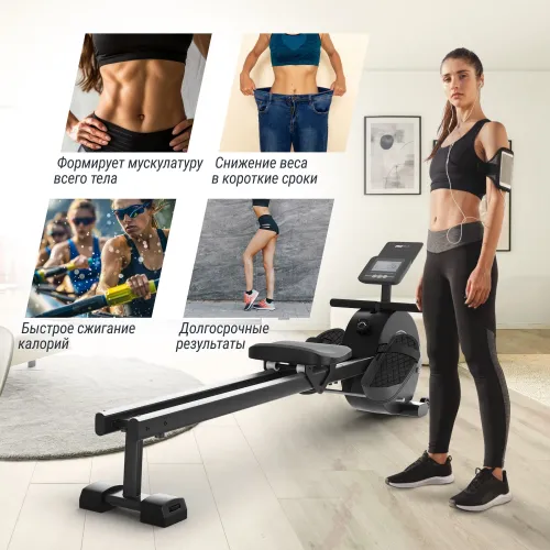 Гребной тренажер UNIX Fit механическая нагрузка / Techno Rower 360