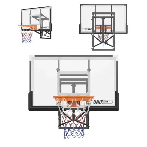 Баскетбольный щит регулируемый UNIX Line B-Backboard-PC 50"x32" (140 х 80 см) R45