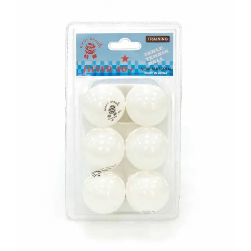 Мячи Dragon Training Silver 1* New (6 шт, бел.) в блистере