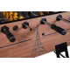Игровой стол - футбол "Eiffel" коричнево-черный