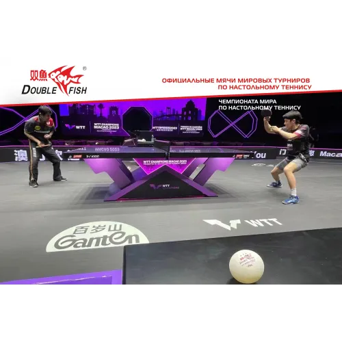 Мячи для н/т Double Fish V40+ 3 star WTTC (6шт.)