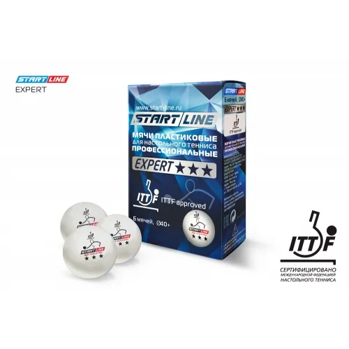 Мячи Start line EXPERT V40+ 3* (ITTF) (6 шт)
