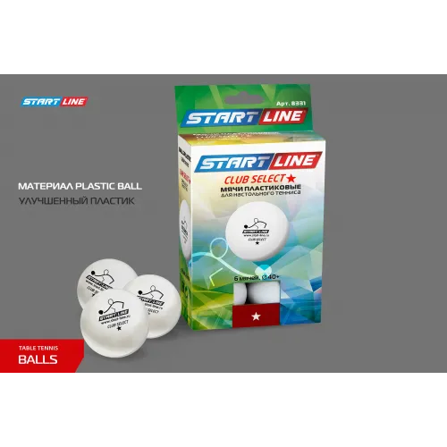 Мячи Start line Club Select 1* New (6 шт, бел.)