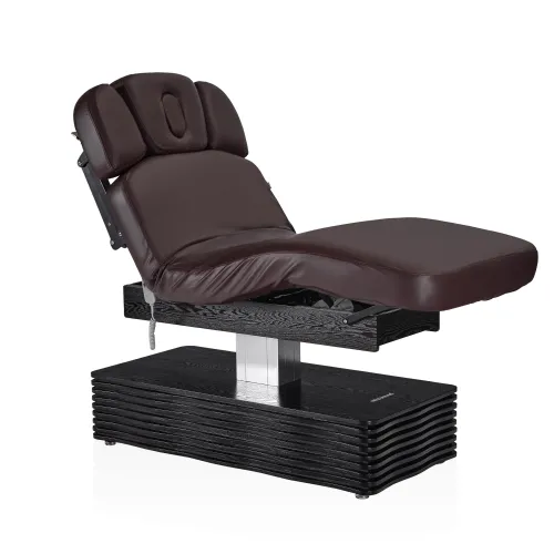 Электрический стационарный массажный стол Mizomed NESS-C Salon-Walnut с электроприводом шоколад