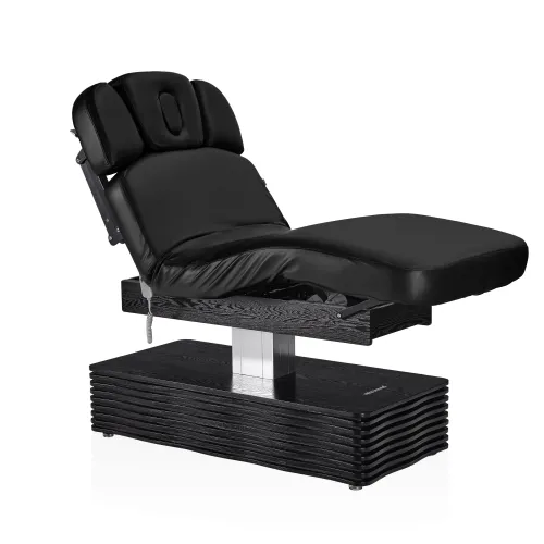 Электрический стационарный массажный стол Mizomed NESS-C Salon-Walnut с электроприводом черный