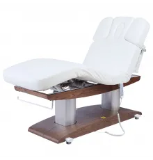 Массажный стационарный стол Mizomed MZ 2259H, с подогревом, белый/коричневый