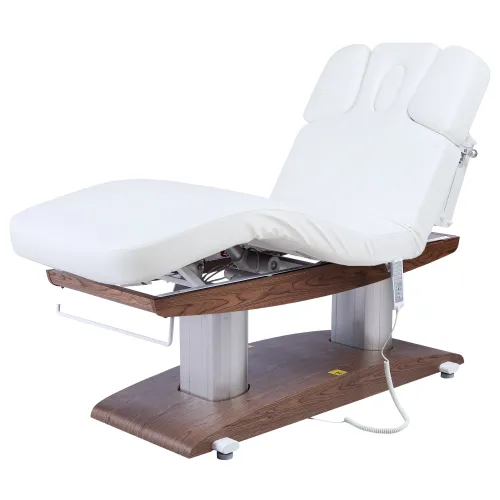 Массажный стационарный стол Mizomed MZ 2259H, с подогревом, белый/коричневый