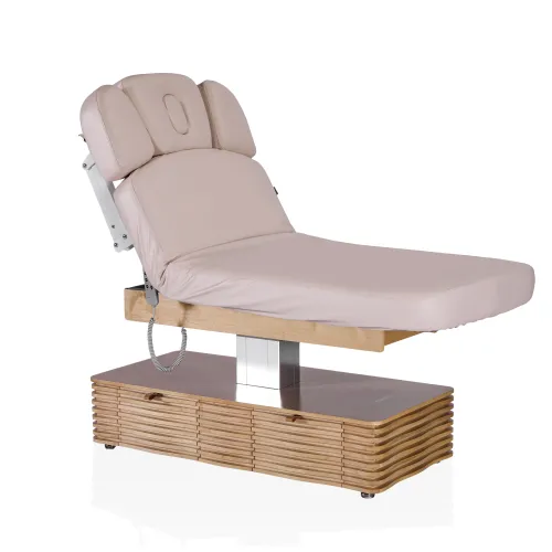 Электрический стационарный массажный стол Mizomed NESS-C Salon-Oak c электроприводом бежевый