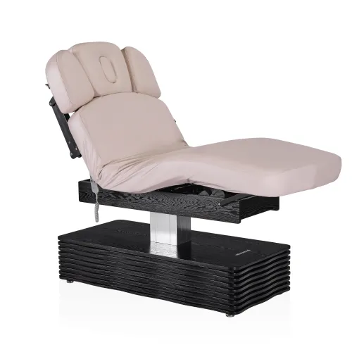 Электрический стационарный массажный стол Mizomed NESS-C Salon-Walnut с электроприводом бежевый