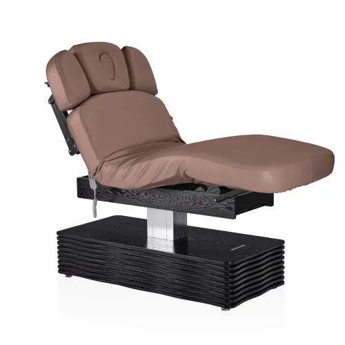 Электрический стационарный массажный стол Mizomed NESS-C Salon-Walnut с электроприводом мокко