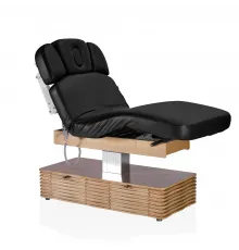 Электрический стационарный массажный стол Mizomed NESS-C Salon-Oak c электроприводом черный