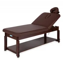 Массажный стационарный стол Mizomed Essence-Tilt SET3S30+H+S, Коричневый с полкой