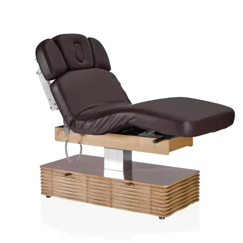 Электрический стационарный массажный стол Mizomed NESS-C Salon-Oak c электроприводом шоколад