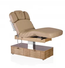 Электрический стационарный массажный стол Mizomed NESS-C Salon-Oak c электроприводом мокко бежевый