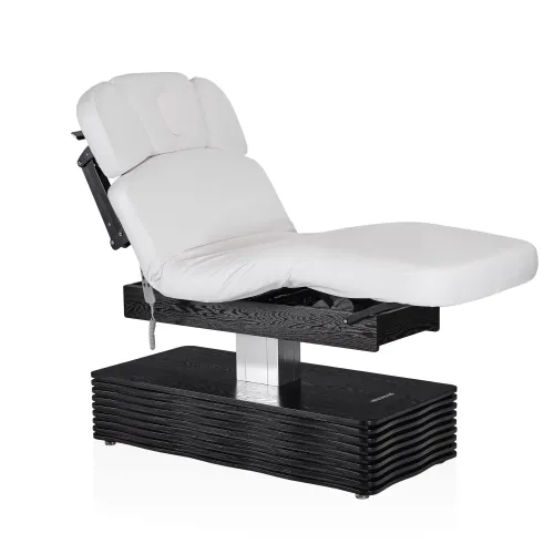 Электрический стационарный массажный стол Mizomed NESS-C Salon-Walnut с электроприводом белый