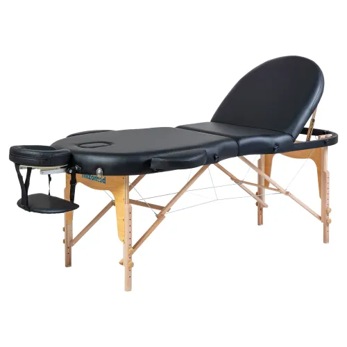 Стол массажный медицинский Mizomed Premium Oval 3, черный