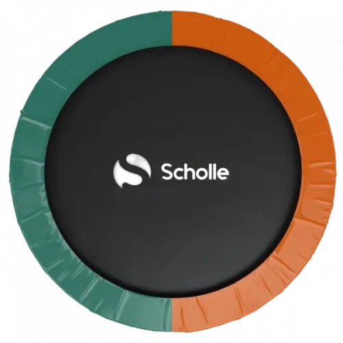 Батут Scholle Космический Близнец (Space Twin) Зеленый/Оранжевый 16 футов