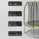 Батут каркасный 300см (10фут), SCHOLLE, JUMPER, с защитной сеткой и лестницей, зеленый