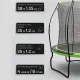 Батут каркасный 360см (12фут), SCHOLLE, JUMPER, с защитной сеткой и лестницей, зеленый