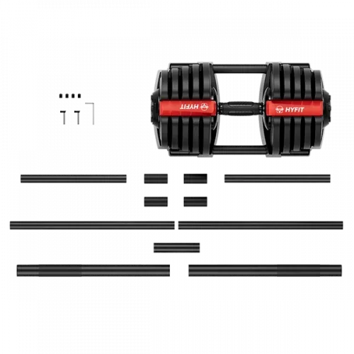 Гантель регулируемая 40кг + штанга, HYFIT, набор 2в1, D7060