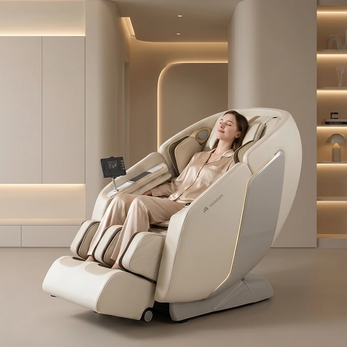 Массажное кресло Meridien Валенсия (Цвет: бежевый + белый)