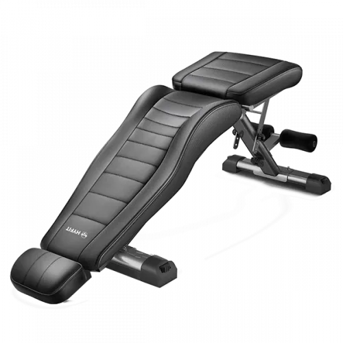 Скамья силовая, универсальная HYFIT, складная, черная D008