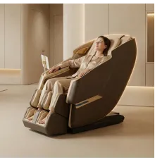Массажное кресло Meridien, HOKKAIDO, коричневое с бежевым
