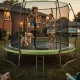 Батут каркасный 360см (12фут), SCHOLLE, JUMPER, с защитной сеткой и лестницей, зеленый