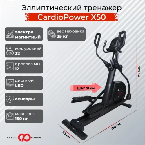 Эллиптический тренажер CardioPower X50