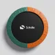 Батут каркасный 300см (10фут), SCHOLLE, с защитной сеткой и лестницей, зеленый/оранжевый