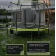 Батут каркасный 240см (8фут), SCHOLLE, JUMPER, с защитной сеткой и лестницей, зеленый