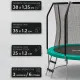 Батут каркасный 300см (10фут), SCHOLLE, FLIP, с защитной сеткой и лестницей, зеленый