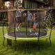Батут каркасный 420см (14фут), SCHOLLE, JUMPER, с защитной сеткой и лестницей, зеленый