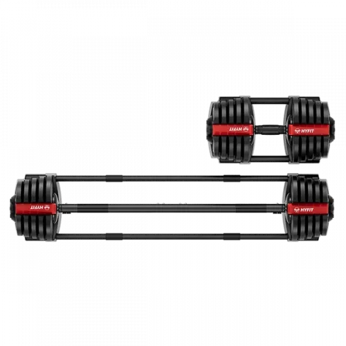 Гантель регулируемая 40кг + штанга, HYFIT, набор 2в1, D7060
