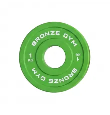 Диск олимпийский BRONZE GYM тяжелоатлетический зеленый 1 кг